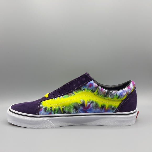NEW Vans Old Skool Tie Dye Mysterioso Purple Suede True White Men's Size 9 - Picture 5 of 11